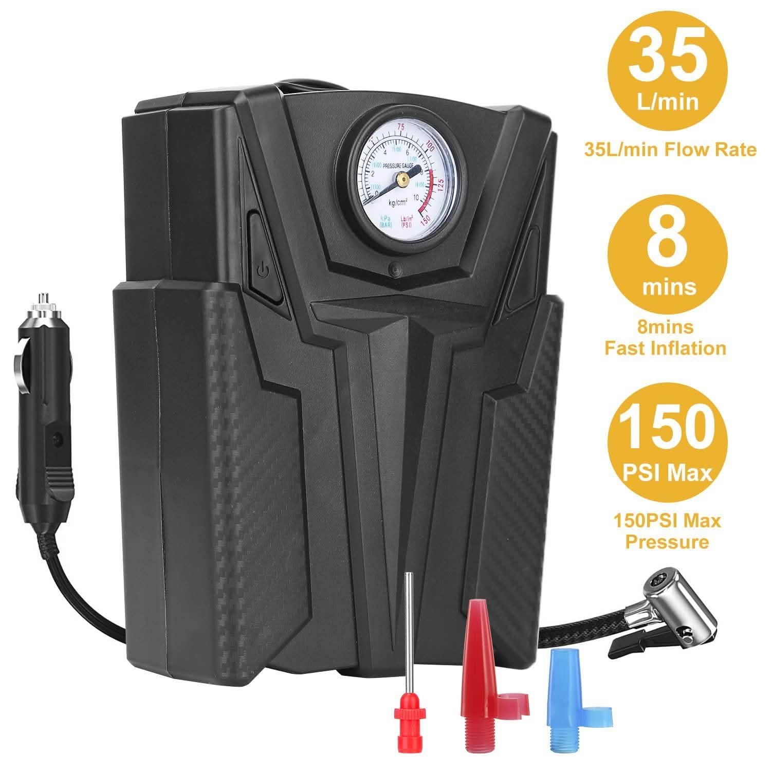 Car Tire Air Pump Portable Air Compressor Pump Automotive - Tophatter Daily Deals