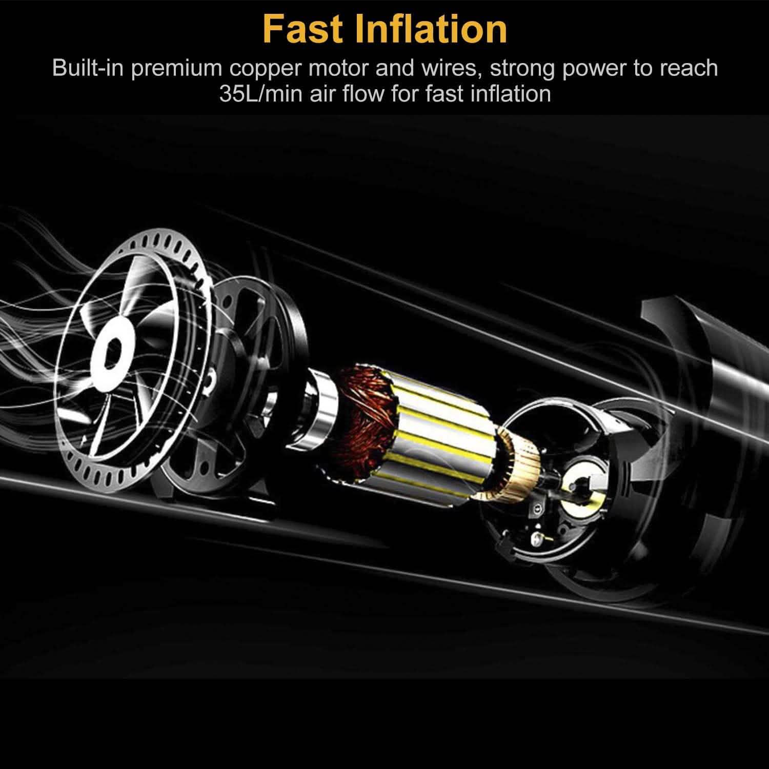Car Tire Air Pump Portable Air Compressor Pump Automotive - Tophatter Daily Deals