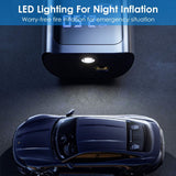 Car Tire Inflator Corded with LED Light Automotive - Tophatter Daily Deals