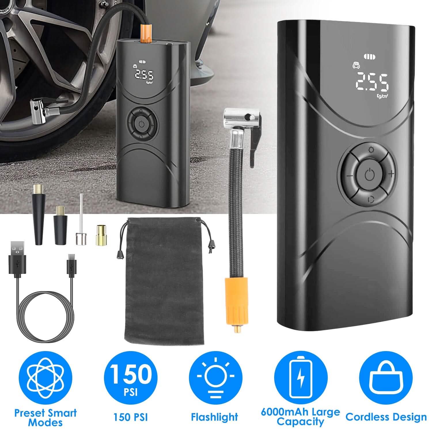 Car Tire Inflator Pump Automotive - Tophatter Daily Deals