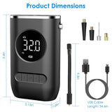 Car Tire Inflator Pump Portable 150 PSI with LED Light Automotive - Tophatter Daily Deals