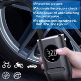 Car Tire Inflator Pump Portable 150 PSI with LED Light Automotive - Tophatter Daily Deals