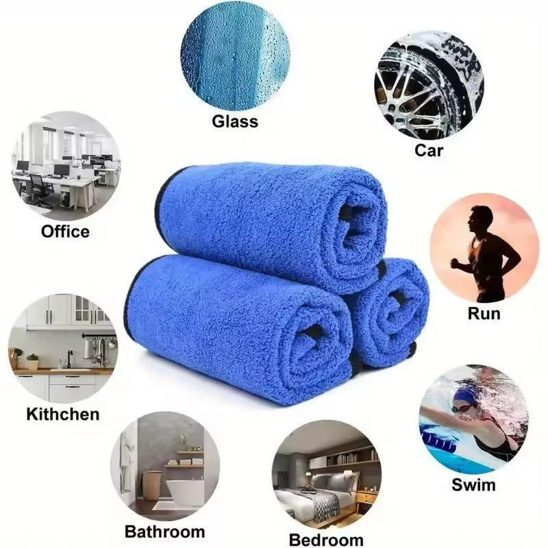 Car Wash Towel Soft quick-drying window and mirror cleaning cloths Car and Motorcycle Accessories - Tophatter Daily Deals