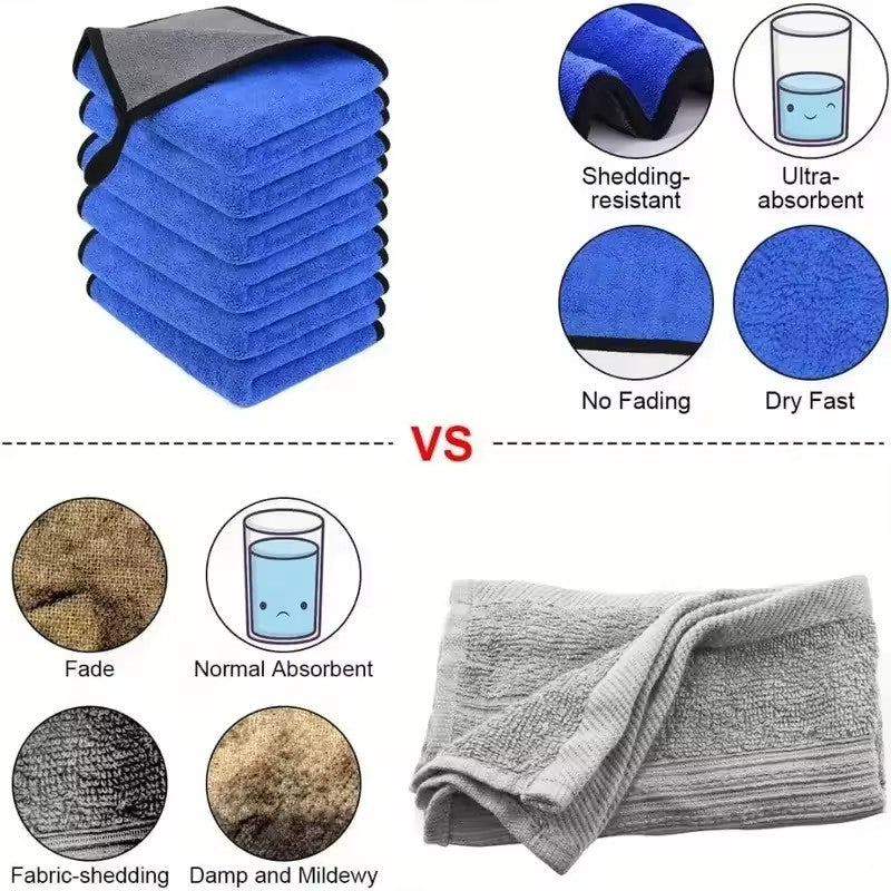 Car Wash Towel Soft quick-drying window and mirror cleaning cloths Car and Motorcycle Accessories - Tophatter Daily Deals