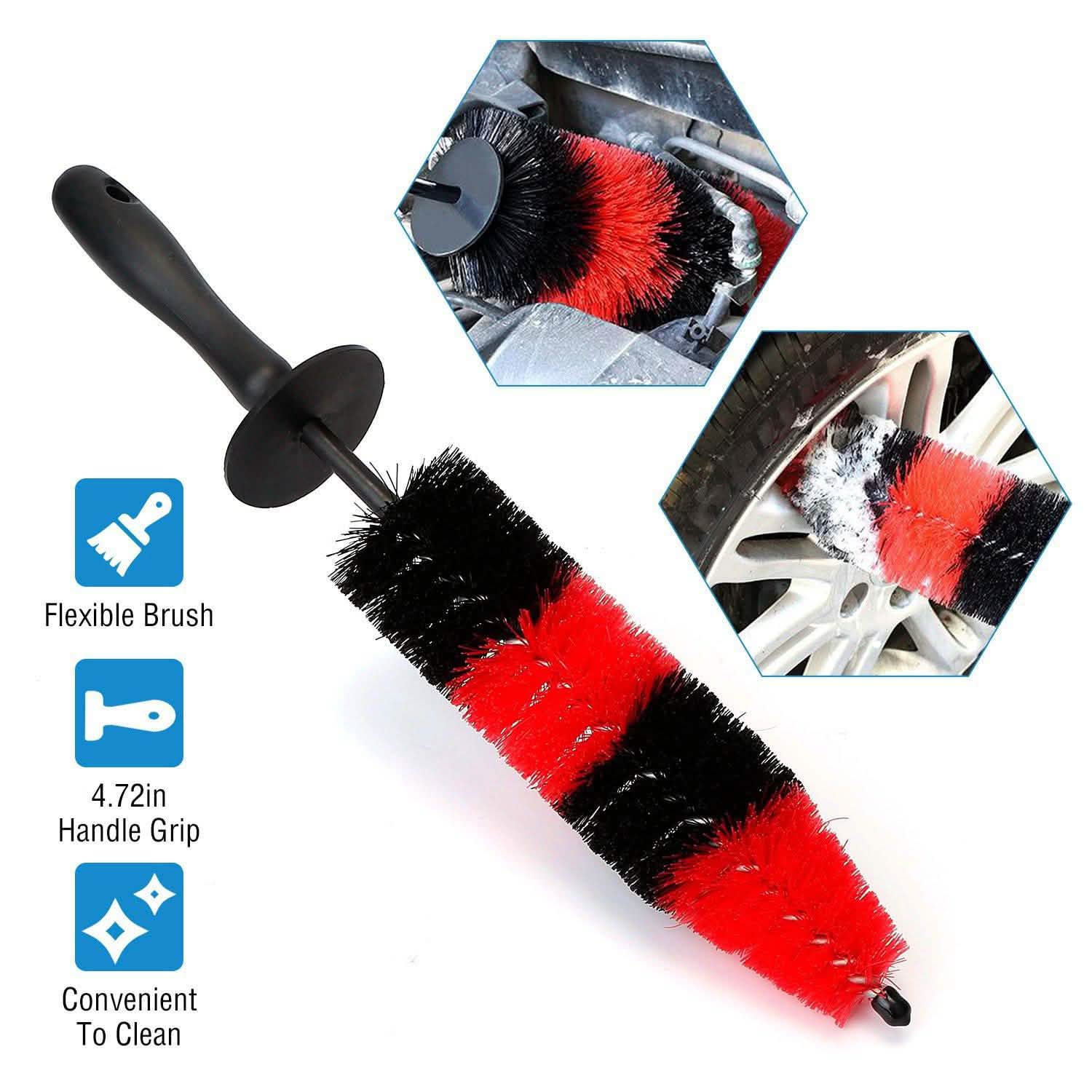 Car Wheel Brush Rims Tire Seat Engine Wash Cleaning Tool Automotive - Tophatter Daily Deals