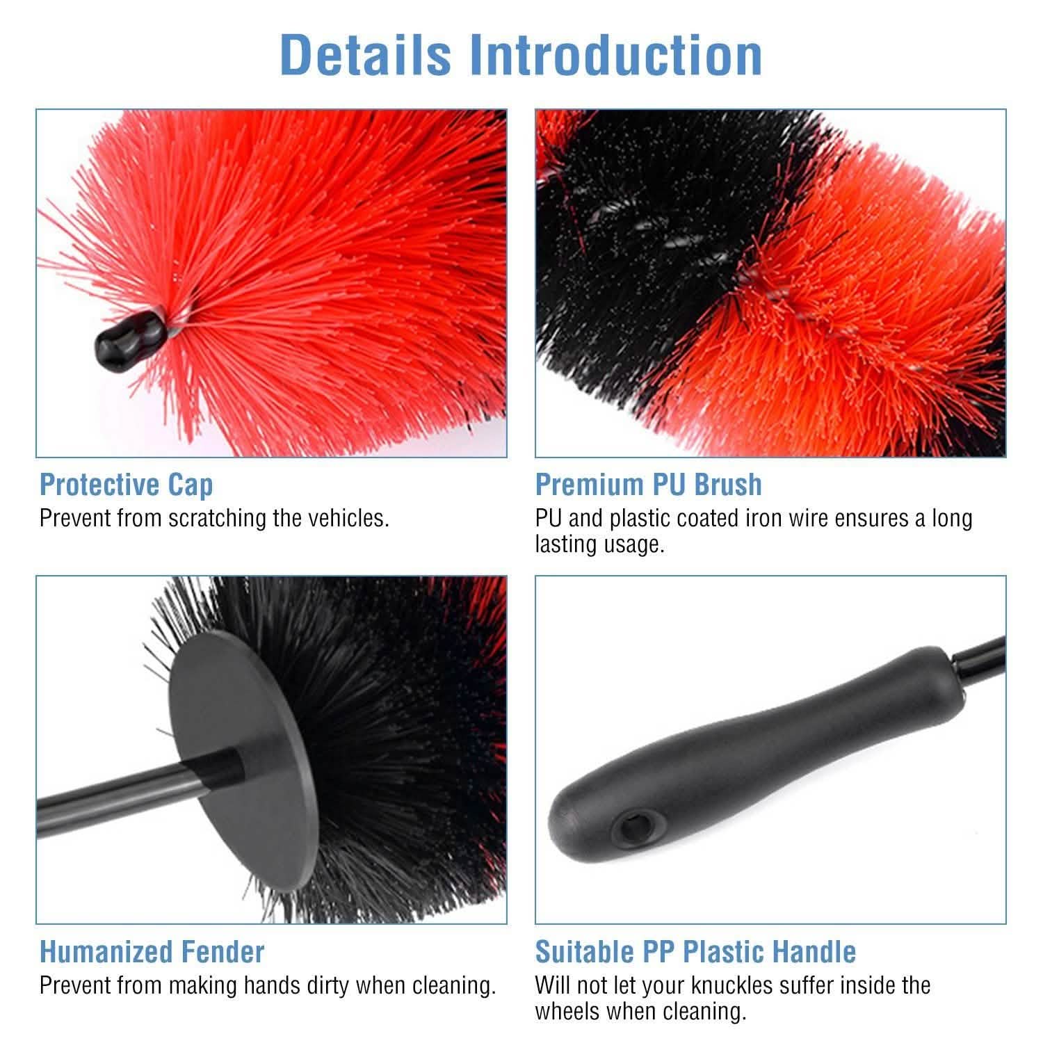 Car Wheel Brush Rims Tire Seat Engine Wash Cleaning Tool Automotive - Tophatter Daily Deals