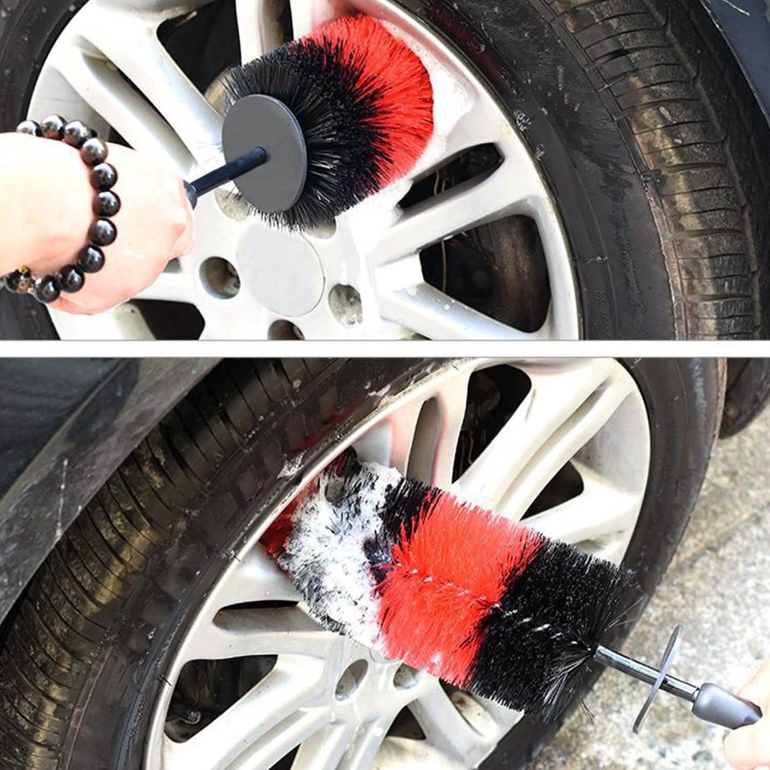Car Wheel Brush Rims Tire Seat Engine Wash Cleaning Tool Automotive - Tophatter Daily Deals