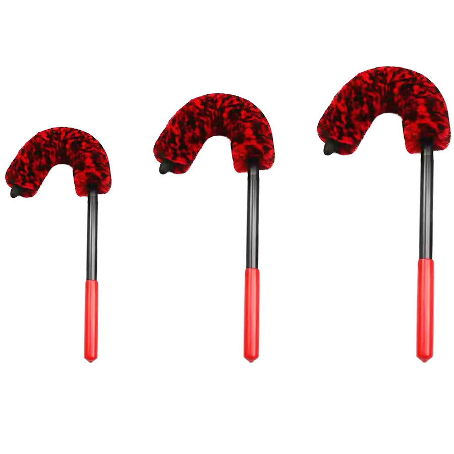 Car Wheel Woolies Plush Soft Alloy Wheel Cleaning Brush Car and Motorcycle Accessories - Tophatter Daily Deals