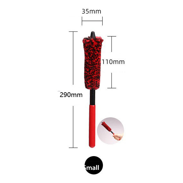 Car Wheel Woolies Plush Soft Alloy Wheel Cleaning Brush Small Car and Motorcycle Accessories - Tophatter Daily Deals