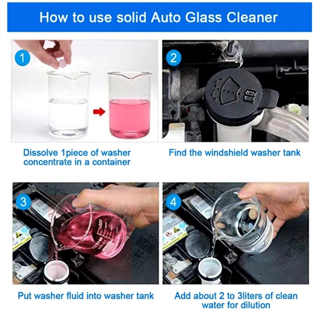 Car Windshield Glass Concentrated Washer Tablets Car Car and Motorcycle Accessories - Tophatter Daily Deals