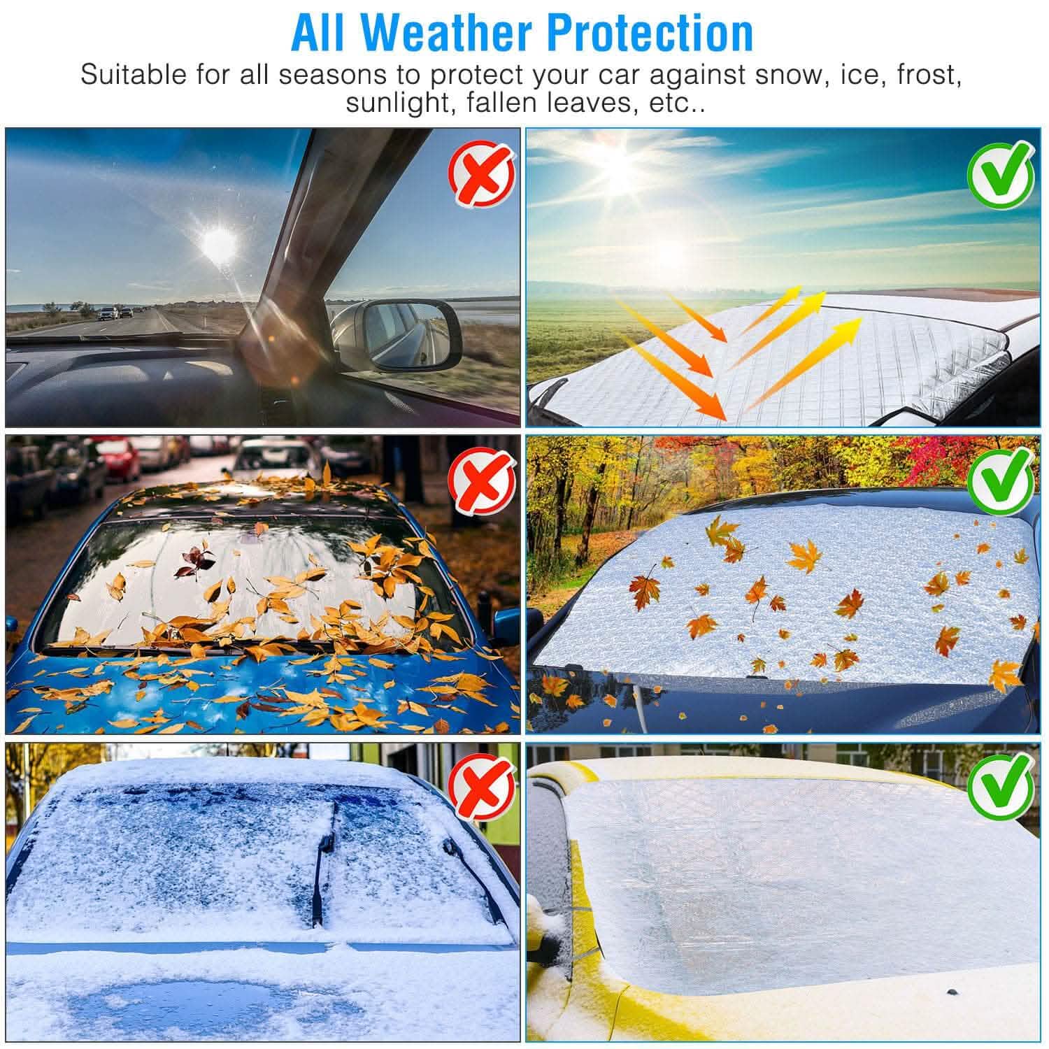 Car Windshield Snow Cover Wind-Proof Magnetic Automotive - Tophatter Daily Deals