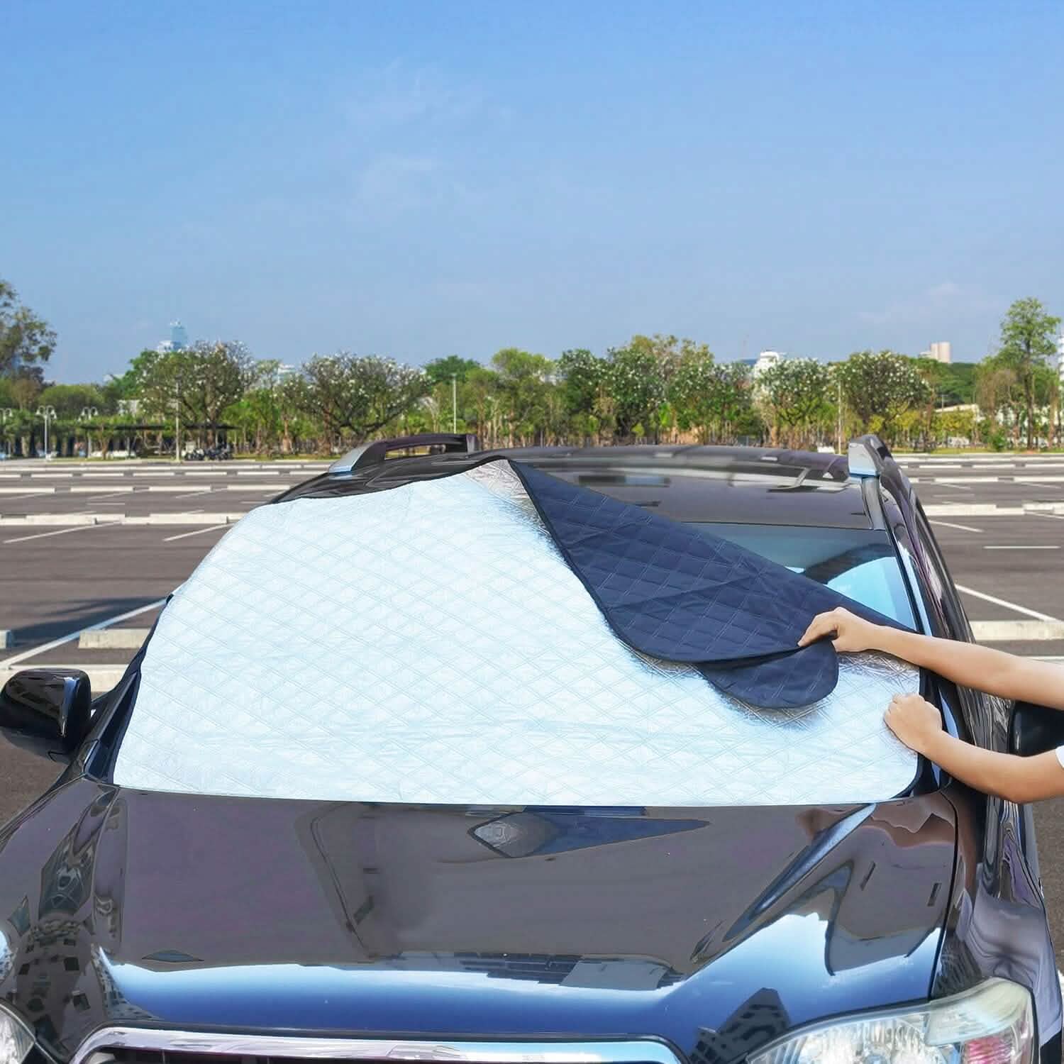 Car Windshield Snow Cover Wind-Proof Magnetic Automotive - Tophatter Daily Deals