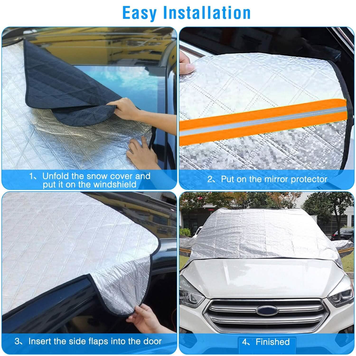 Car Windshield Snow Cover Windproof Magnetic Car Windscreen Cover Automotive - Tophatter Daily Deals