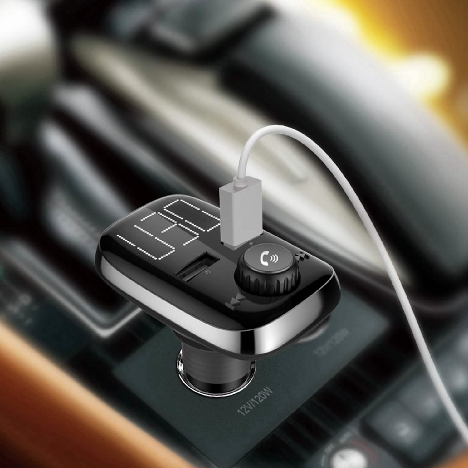 Car Wireless FM Transmitter Dual USB Charger Automotive - Tophatter Daily Deals