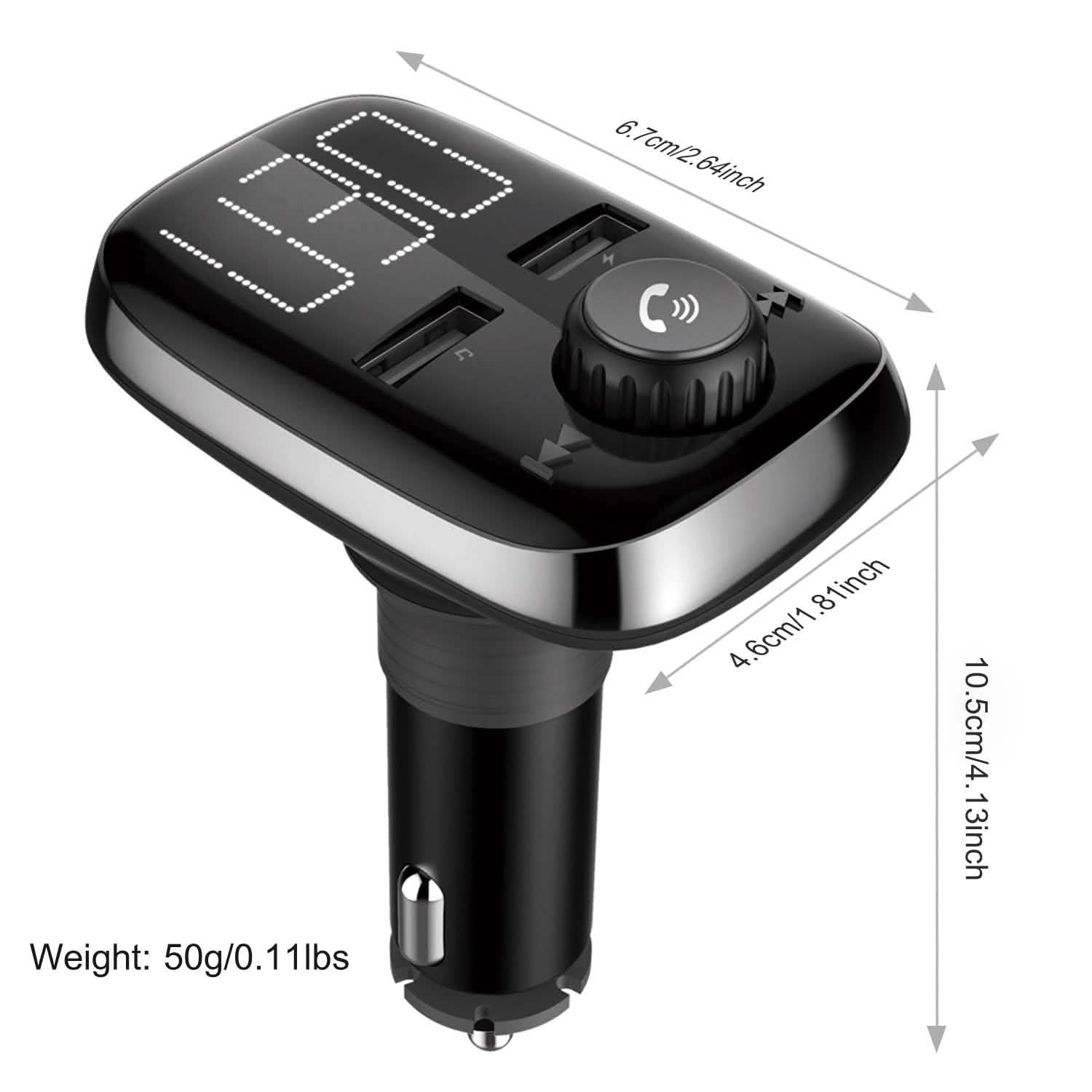 Car Wireless FM Transmitter Dual USB Charger Automotive - Tophatter Daily Deals