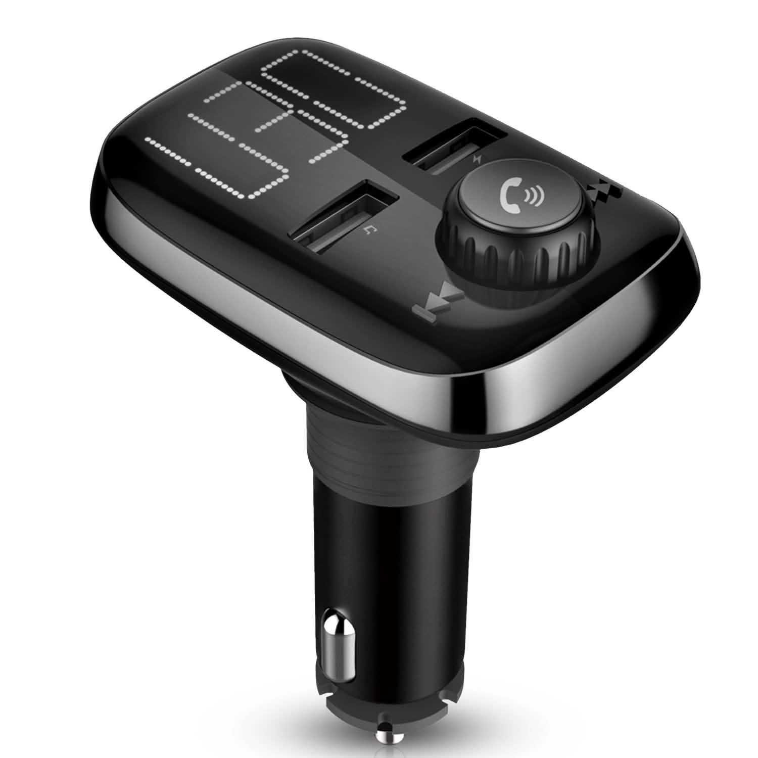 Car Wireless FM Transmitter Dual USB Charger Automotive - Tophatter Daily Deals