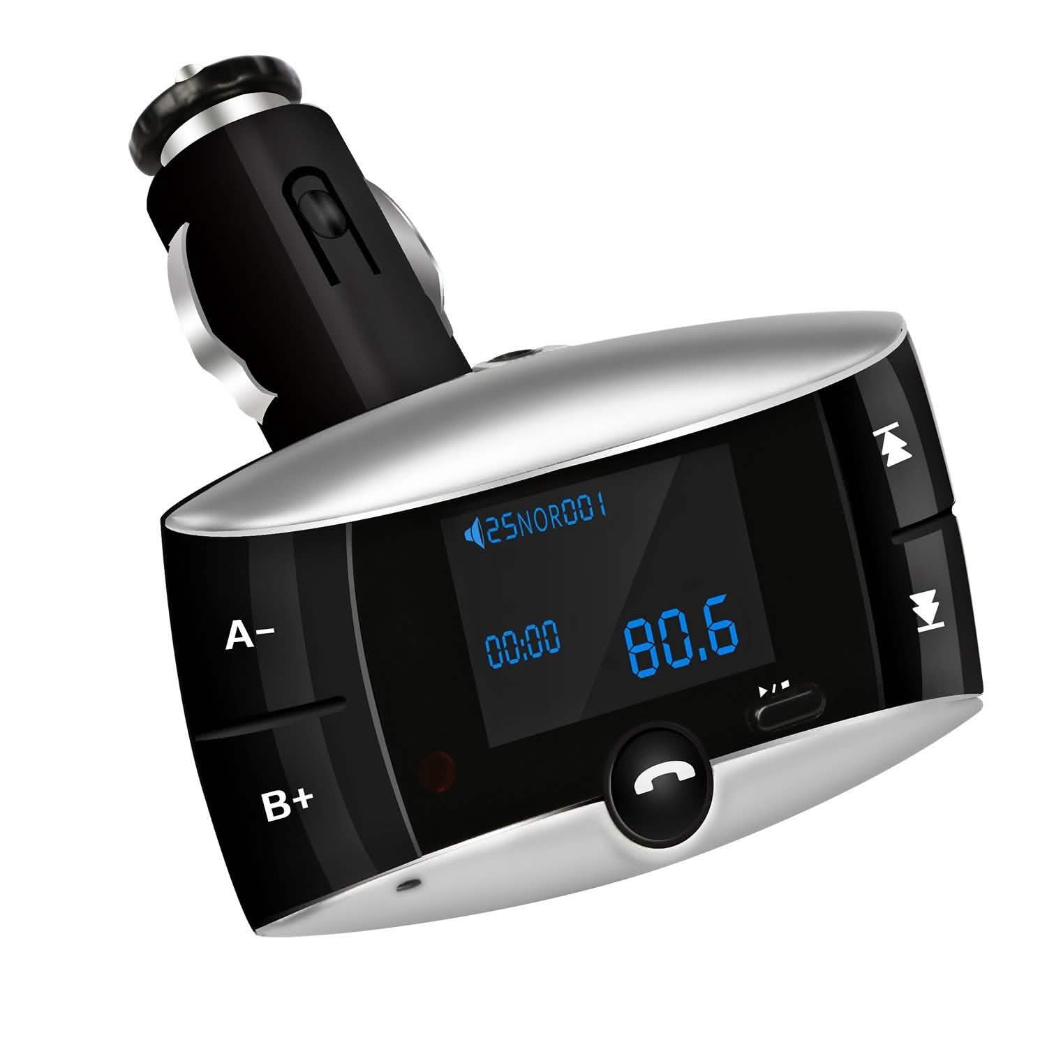 Car Wireless FM Transmitter USB Charger Hands-free Call MP3 Player Automotive - Tophatter Daily Deals