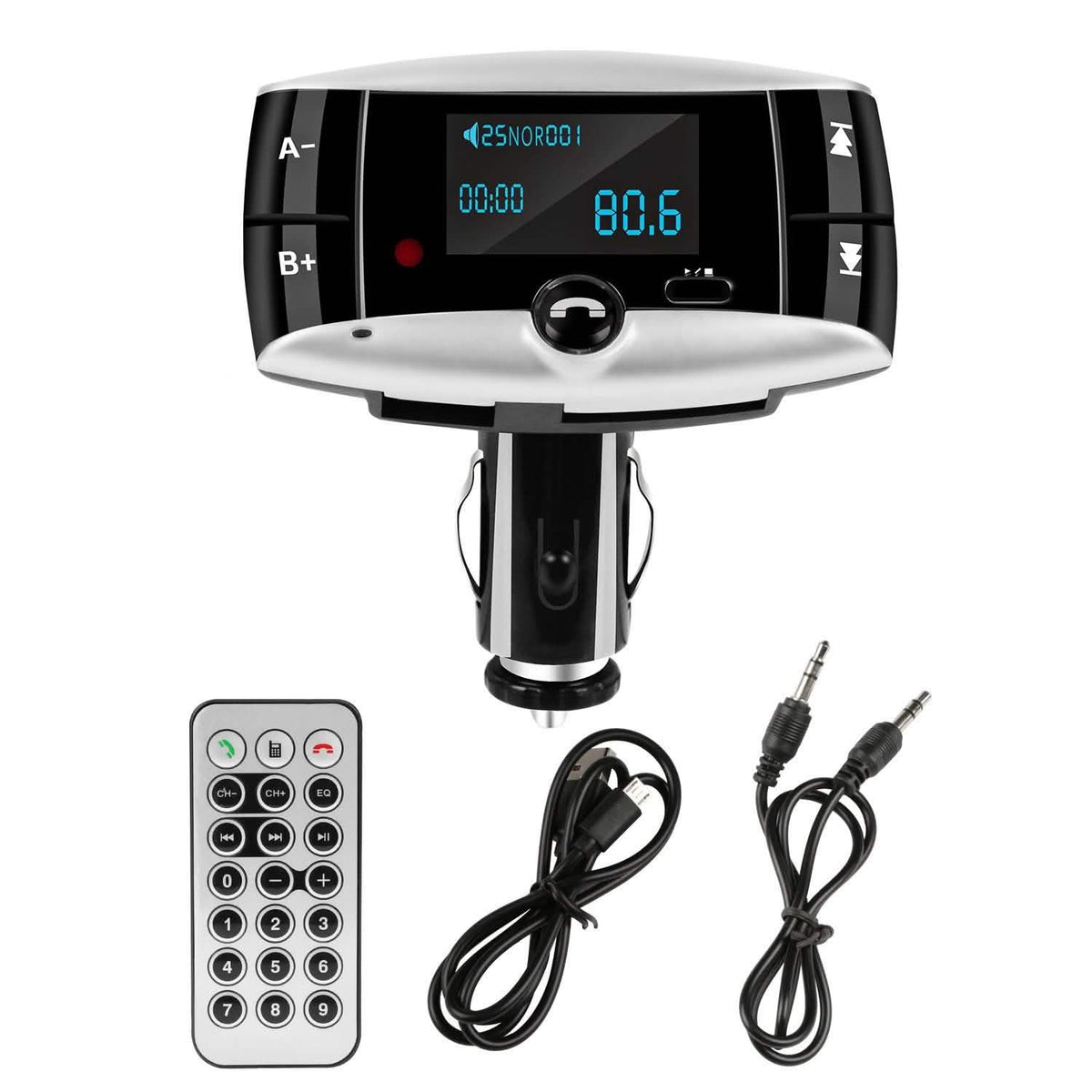 Car Wireless FM Transmitter USB Charger Hands-free Call MP3 Player Phone Chargers - Tophatter Daily Deals