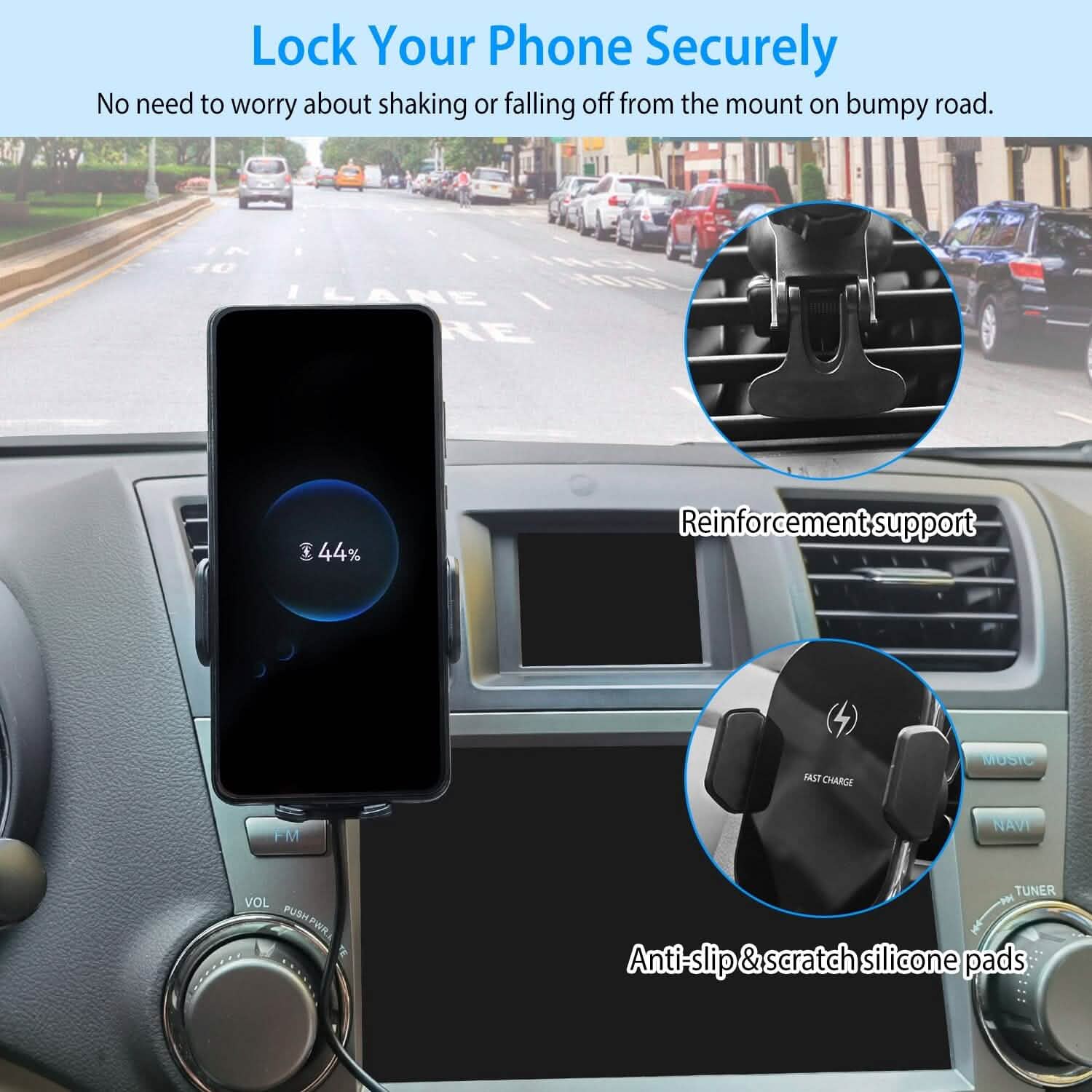 Car Wireless Phone Charger Car Air Vent Phone Mount Automotive - Tophatter Daily Deals