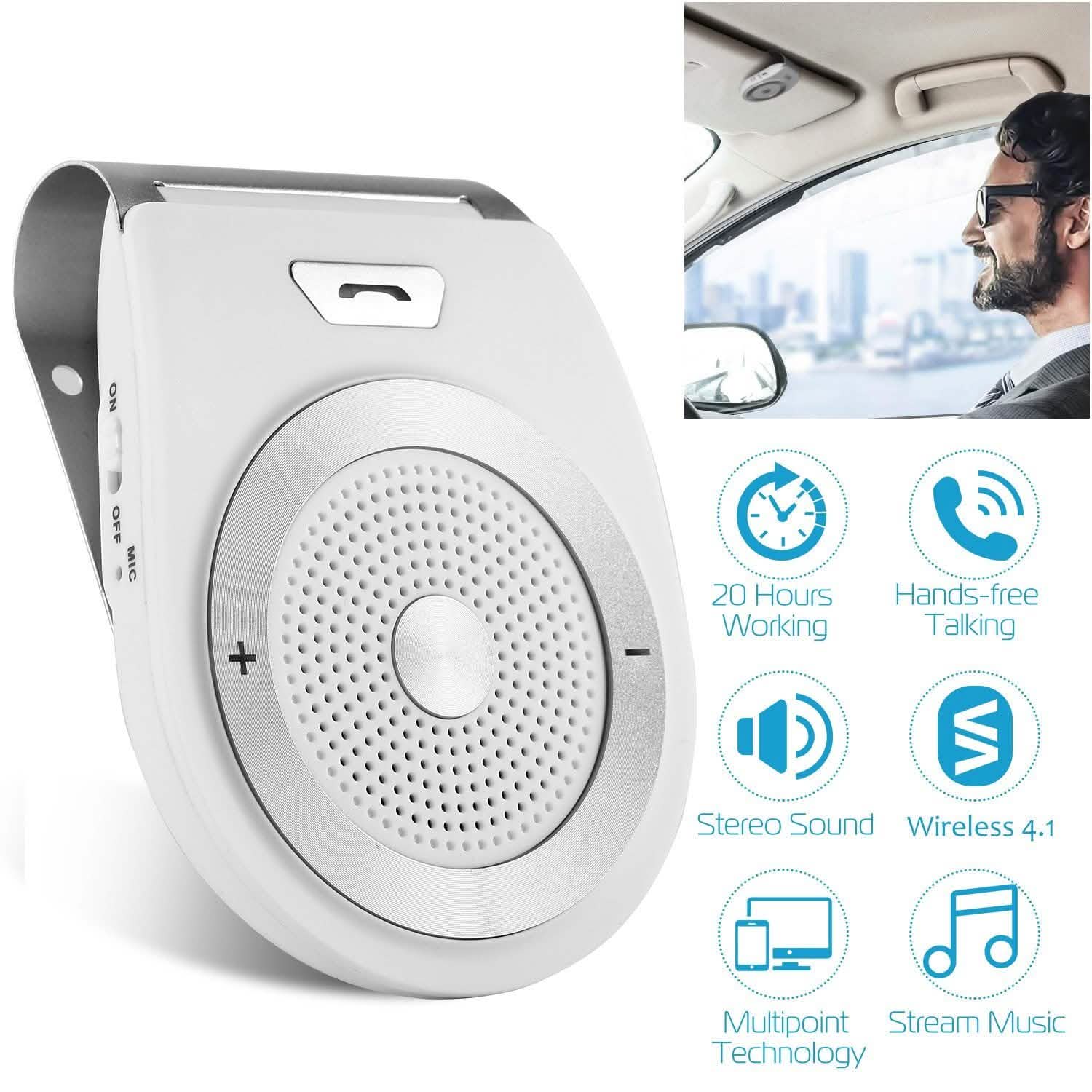 Car Wireless Speakerphone Automotive - Tophatter Daily Deals
