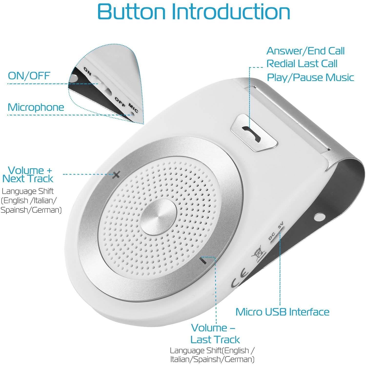 Car Wireless Speakerphone Automotive - Tophatter Daily Deals