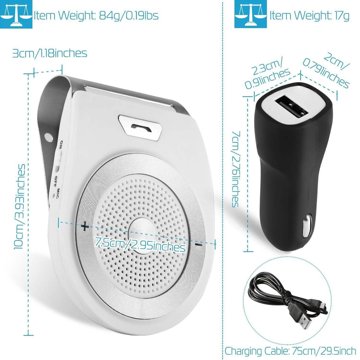 Car Wireless Speakerphone Automotive - Tophatter Daily Deals