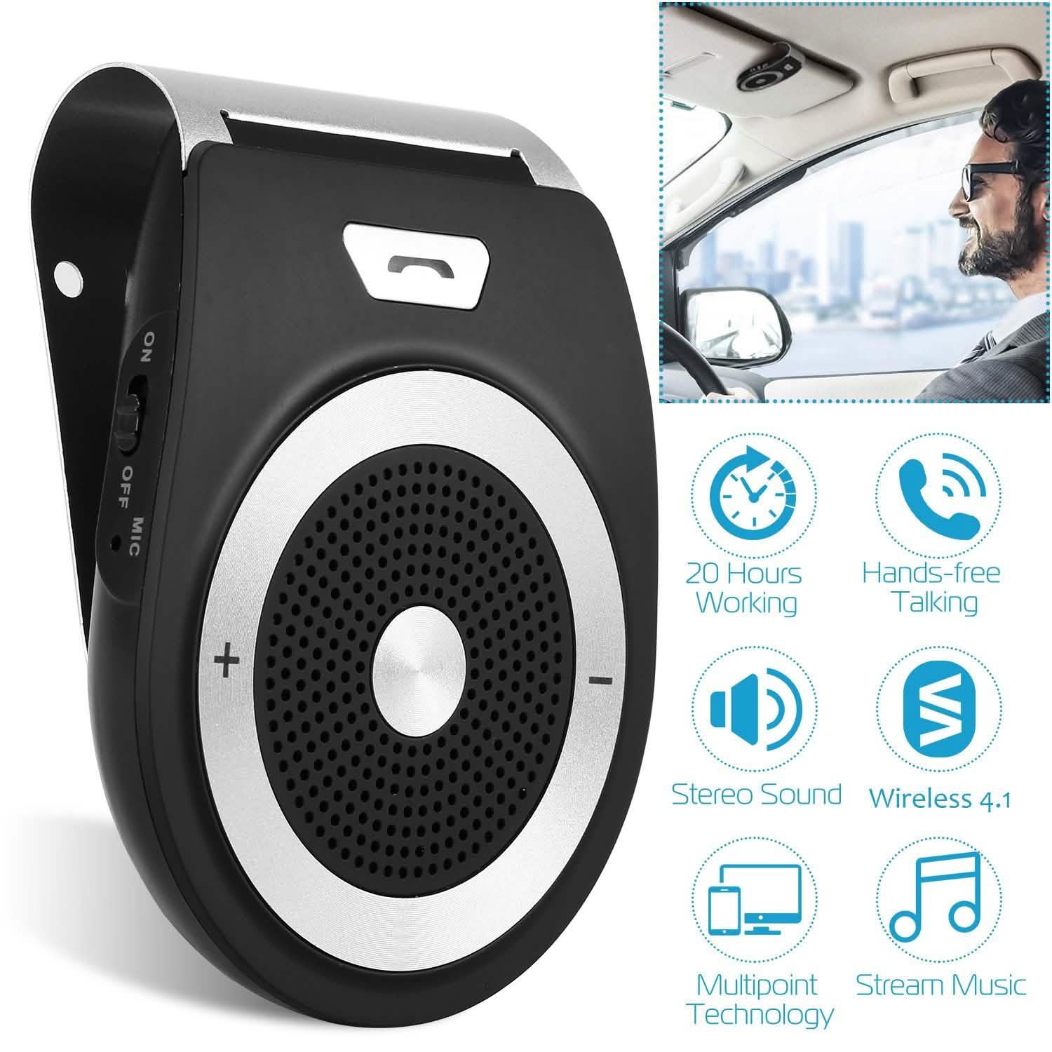 Car Wireless Speakerphone Automotive - Tophatter Daily Deals