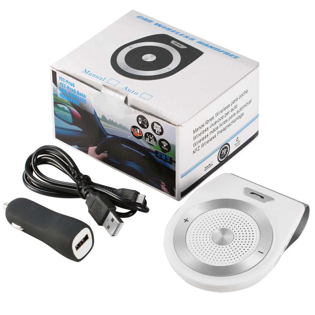Car Wireless Speakerphone Automotive - Tophatter Daily Deals