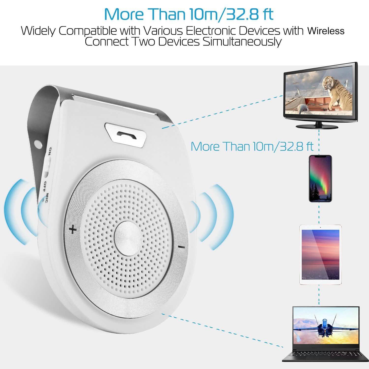 Car Wireless Speakerphone Automotive - Tophatter Daily Deals