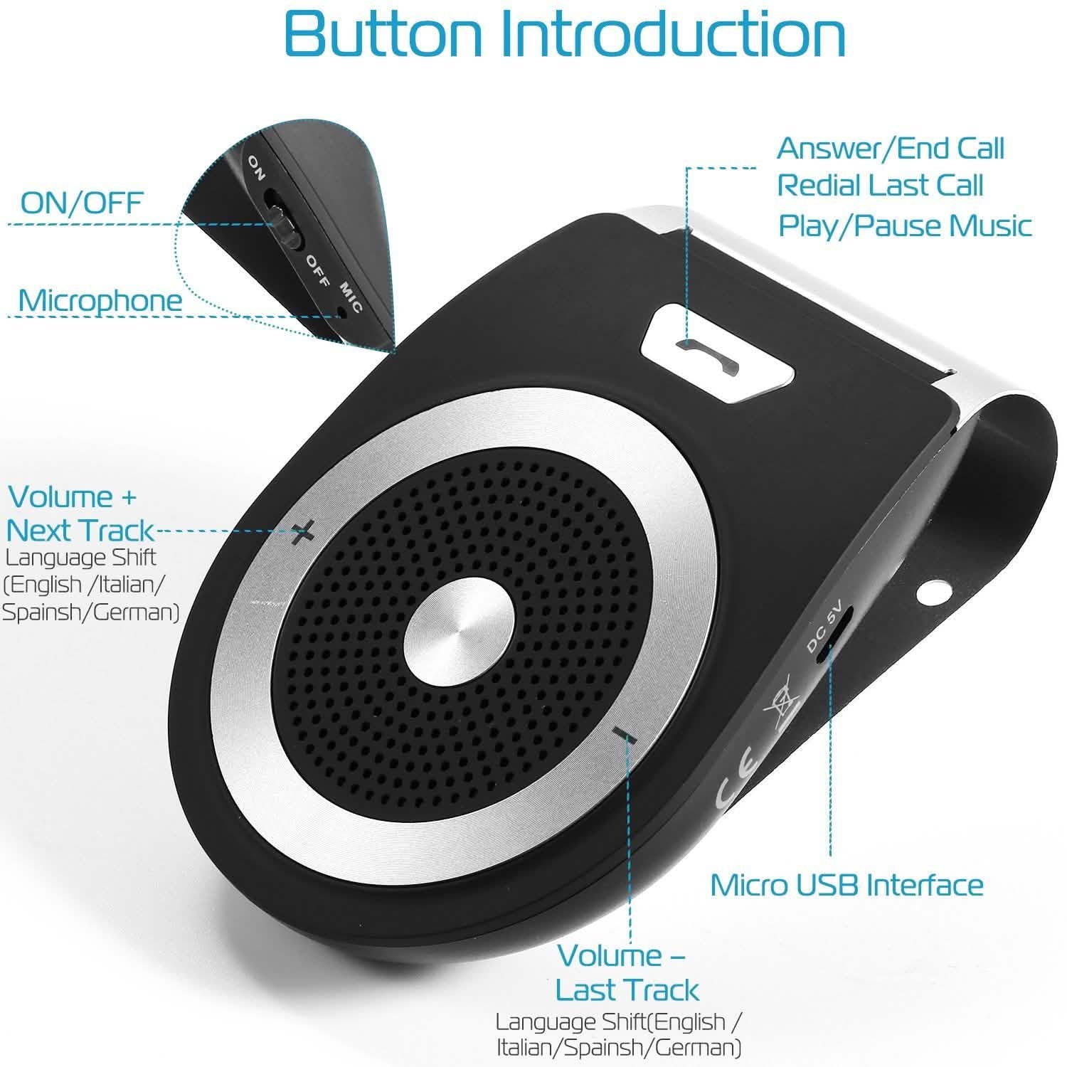Car Wireless Speakerphone Automotive - Tophatter Daily Deals