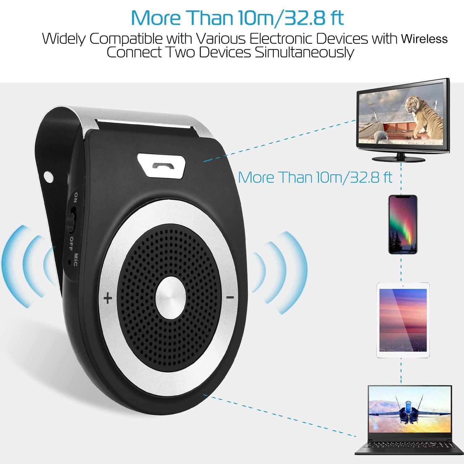 Car Wireless Speakerphone Automotive - Tophatter Daily Deals