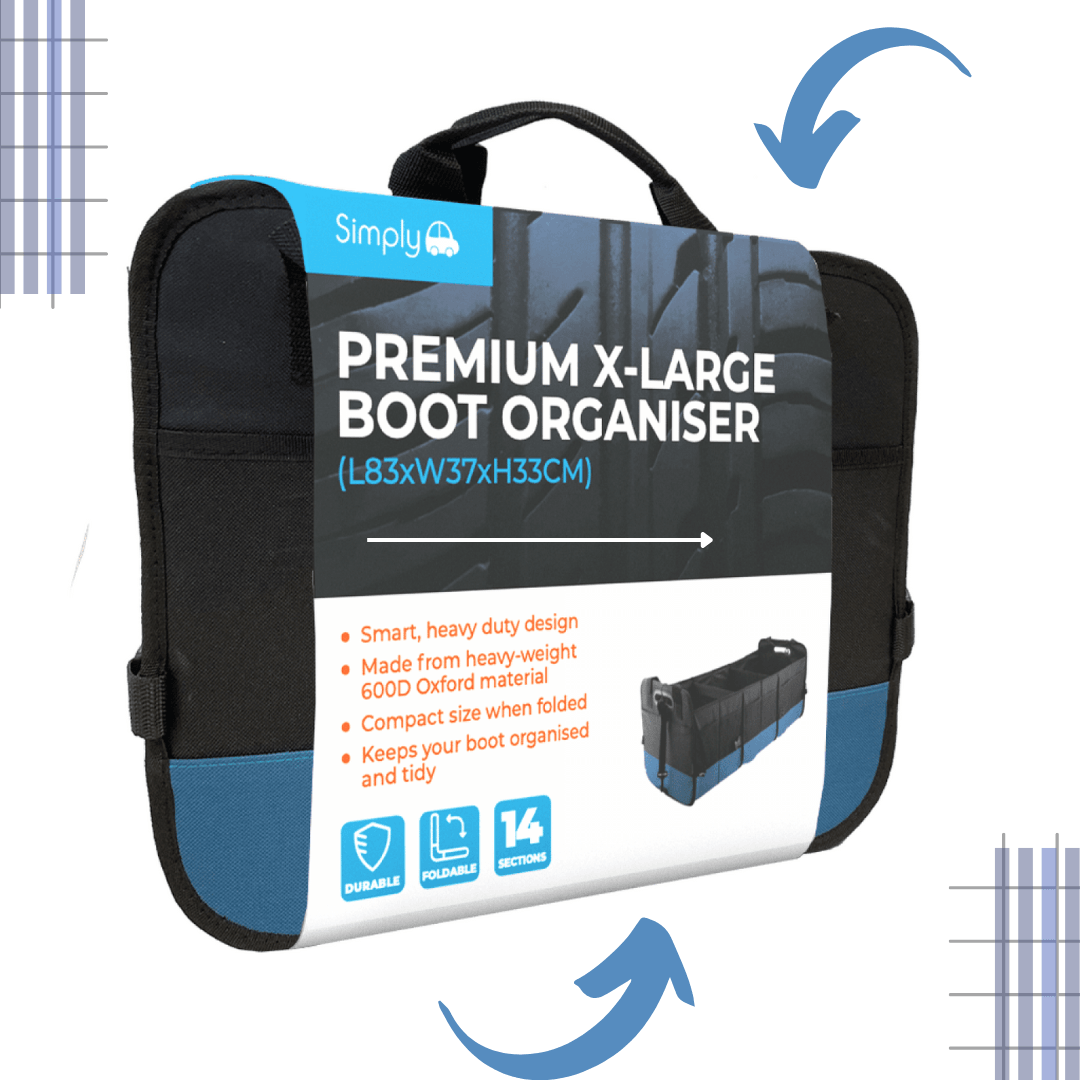 Car Boot Organiser - Heavy Duty Collapsible Foldable Tidy Pocket Storage Car Accessories - Tophatter Daily Deals