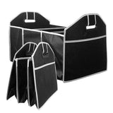 Car Boot Organiser - Heavy Duty Collapsible Foldable Tidy Pocket Storage Black Without Mesh Car Accessories - Tophatter Daily Deals