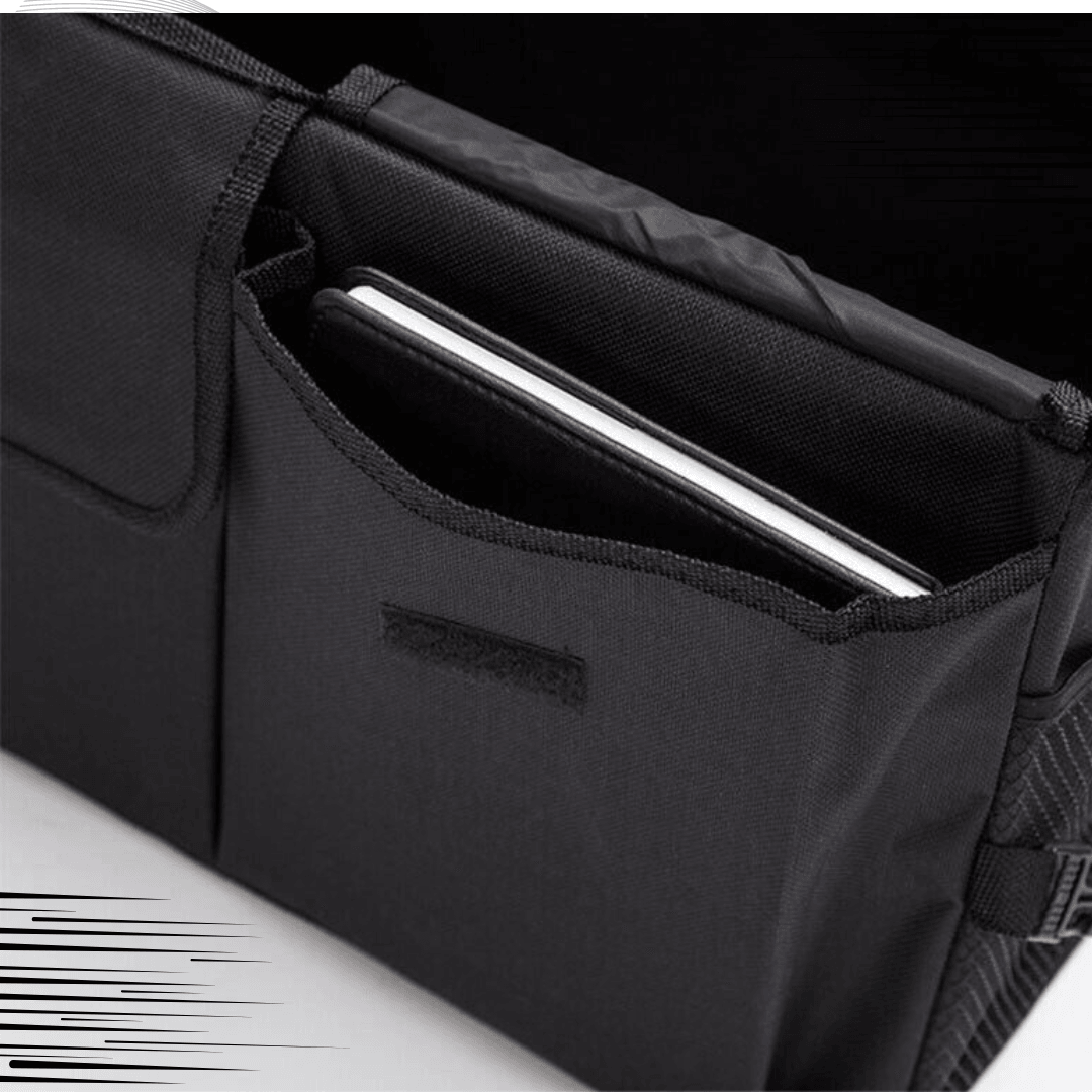 Car Boot Organiser - Heavy Duty Collapsible Foldable Tidy Pocket Storage Car Accessories - Tophatter Daily Deals