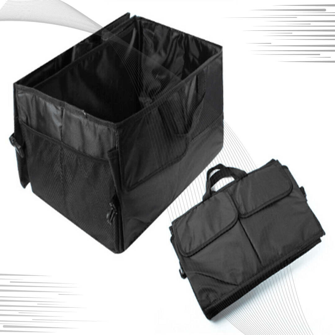 Car Boot Organiser - Heavy Duty Collapsible Foldable Tidy Pocket Storage Car Accessories - Tophatter Daily Deals