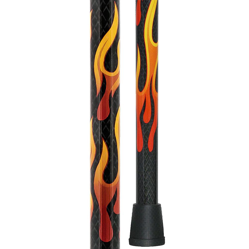 Dr. House Flame Folding Derby Cane: Foldable & Adjustable Carbon Fiber Dr Gregory House Walking Canes - Tophatter Daily Deals