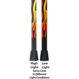Dr. House Flame Folding Derby Cane: Foldable & Adjustable Carbon Fiber Dr Gregory House Walking Canes - Tophatter Daily Deals