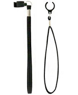 Black Leather-Style Cane Strap - Snap Clip for 16mm Shafts Gold Chain - Tophatter Daily Deals