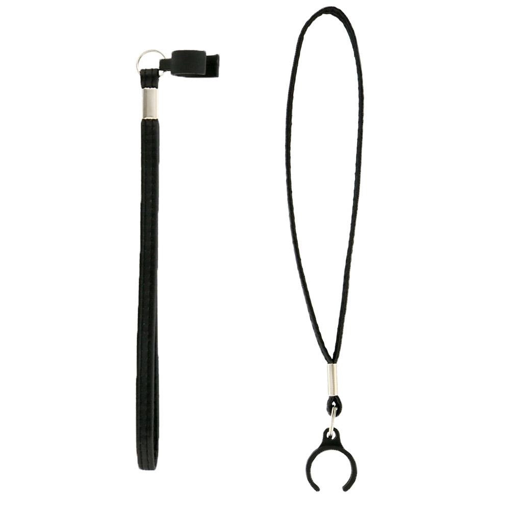 Black Leather-Style Cane Strap - Snap Clip for 16mm Shafts Gold Chain - Tophatter Daily Deals