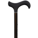 Exotic Ebony Wrapped Folding Carbon Fiber Cane - Foldable, Adjustable Superlite Carbon Fiber Walking Canes - Tophatter Daily Deals