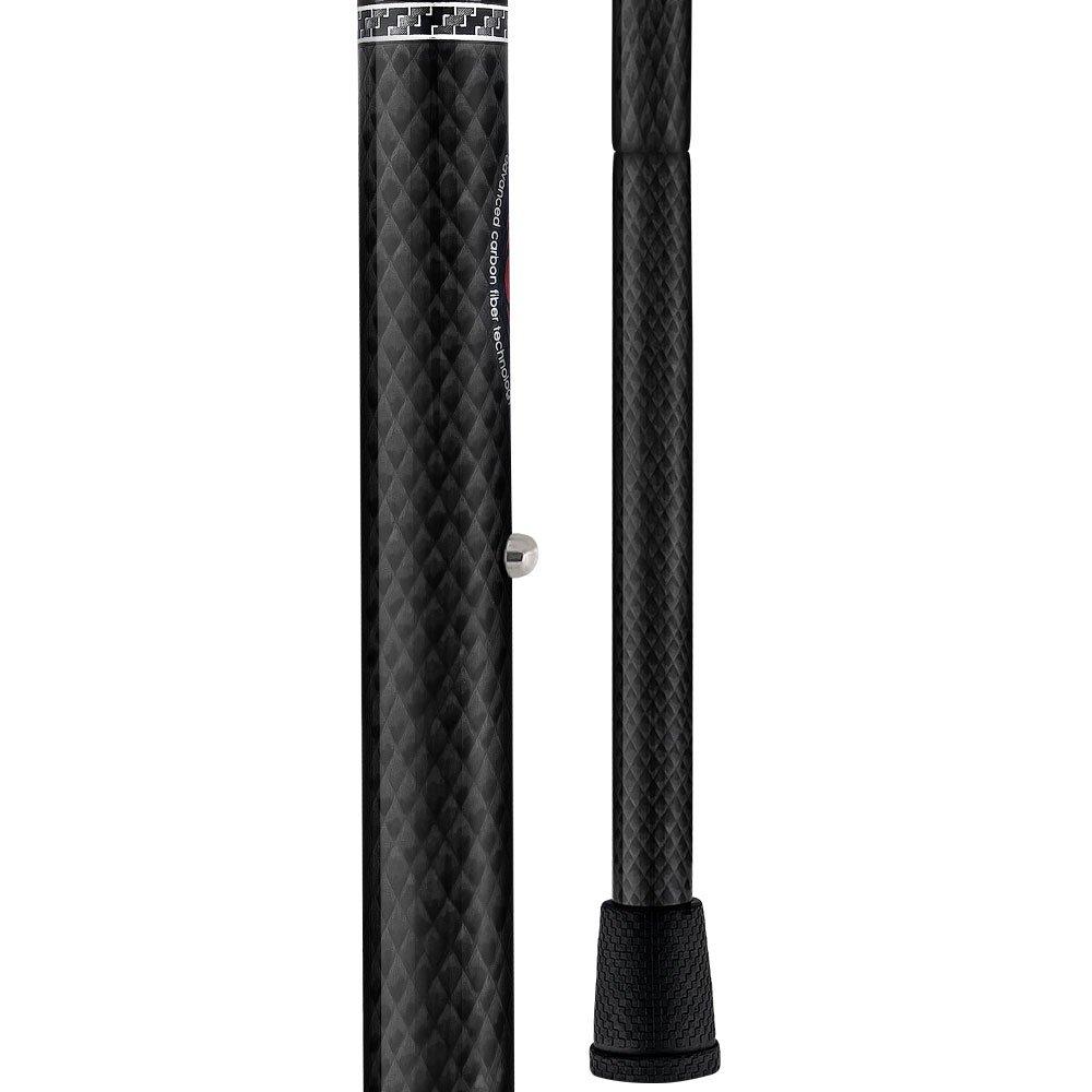 Extra Tall, Folding Carbon Fiber Derby Cane - Adjustable Superlite Carbon Fiber Walking Canes - Tophatter Daily Deals