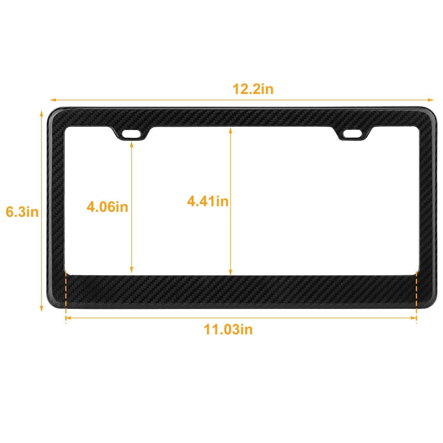 Carbon Fiber Black License Plate Automotive - Tophatter Daily Deals