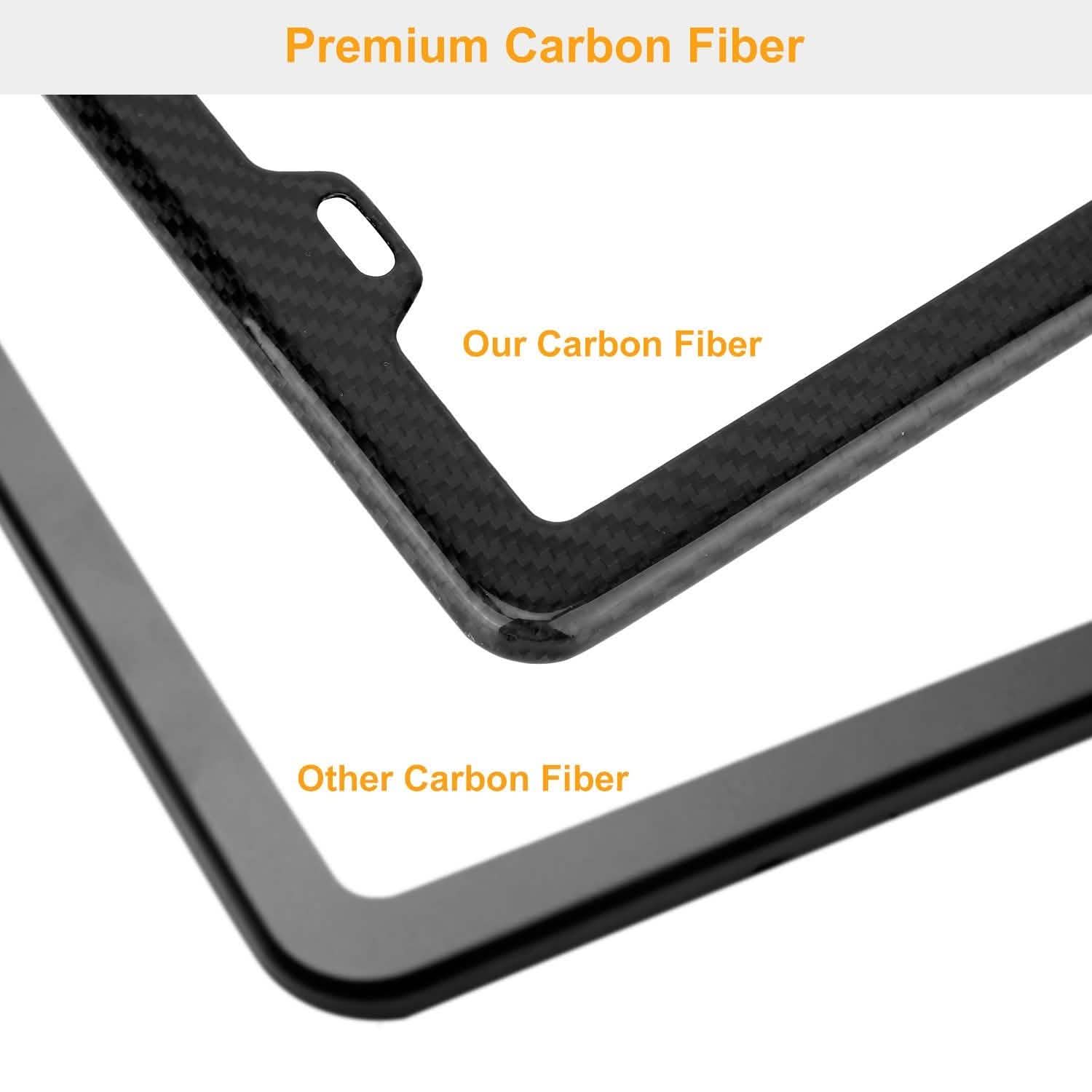Carbon Fiber Black License Plate Automotive - Tophatter Daily Deals