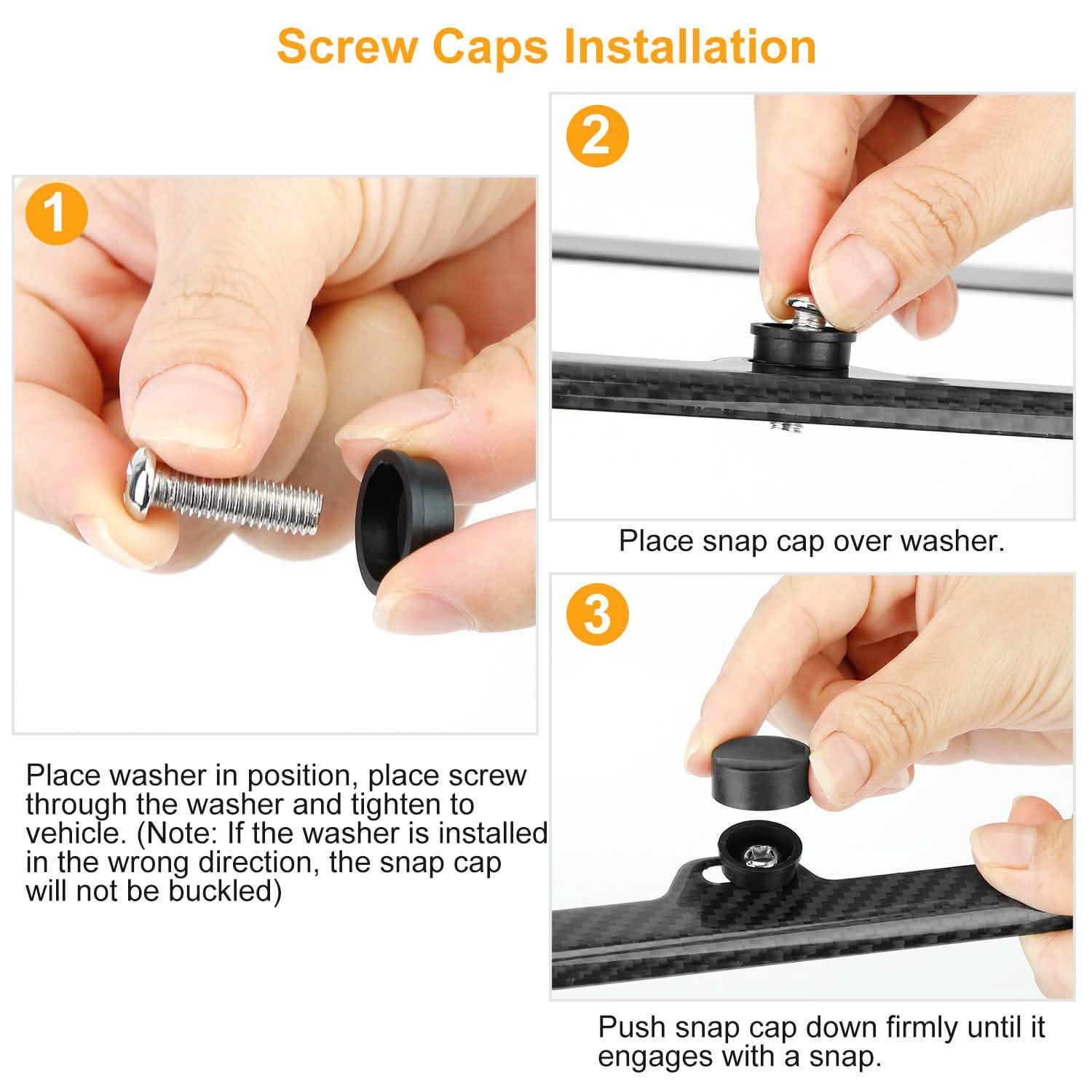 Carbon Fiber Black License Plate Automotive - Tophatter Daily Deals