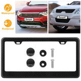 Carbon Fiber Black License Plate Automotive - Tophatter Daily Deals