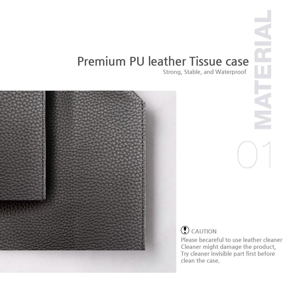 Carrotez Modern PU Leather Square Tissue Box Holder Furniture & Decor - Tophatter Daily Deals