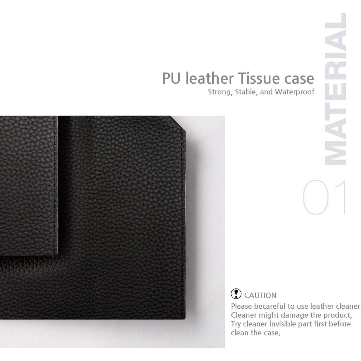 Carrotez Modern PU Leather Square Tissue Box Holder Furniture & Decor - Tophatter Daily Deals