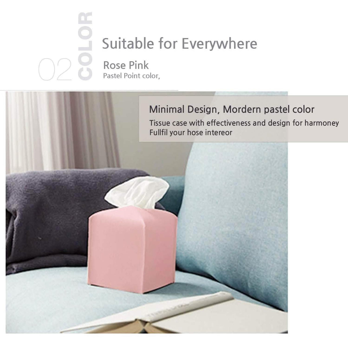 Carrotez Modern PU Leather Square Tissue Box Holder Furniture & Decor - Tophatter Daily Deals