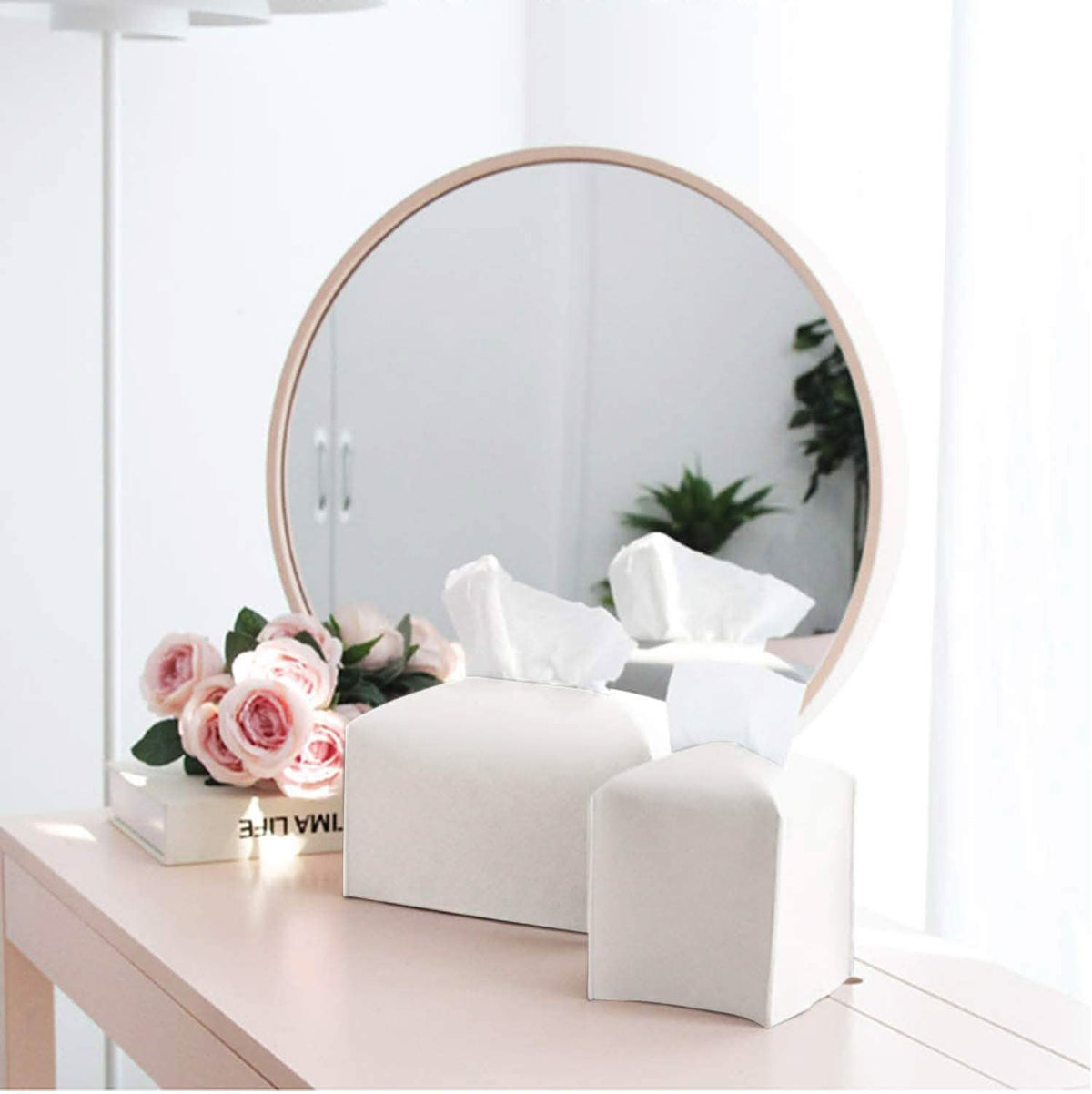 Carrotez Modern PU Leather Square Tissue Box Holder Furniture & Decor - Tophatter Daily Deals