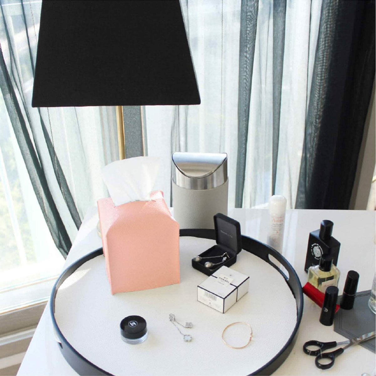 Carrotez Modern PU Leather Square Tissue Box Holder Furniture & Decor - Tophatter Daily Deals